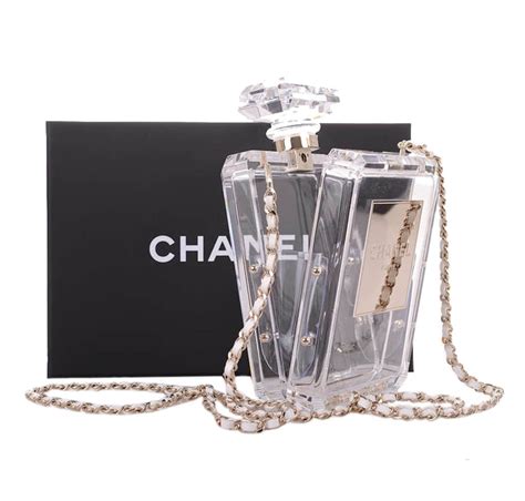 chanel plexiglass perfume bottle bag|Chanel Perfume Bottle Bag Clear Plexiglass .